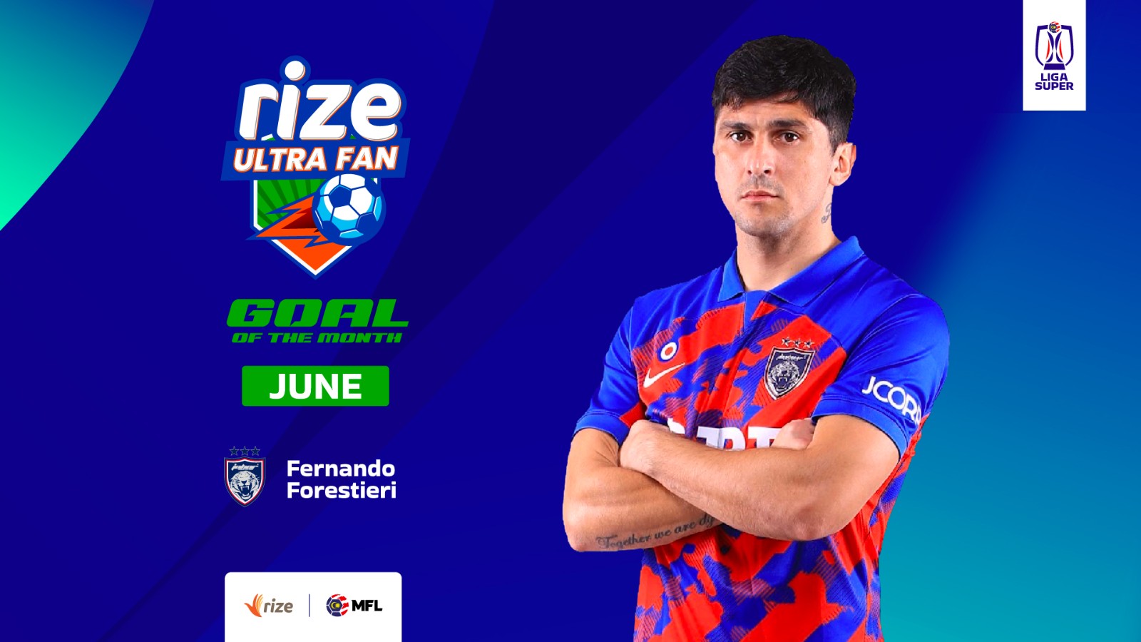 Malaysian Football League - Pemenang Rize Ultra Fan Goal of the Month - JUN
